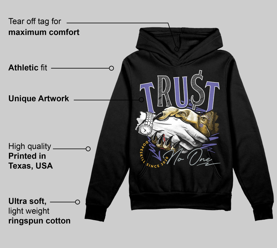 Lakers 4s DopeSkill Hoodie Sweatshirt Trust No One Graphic
