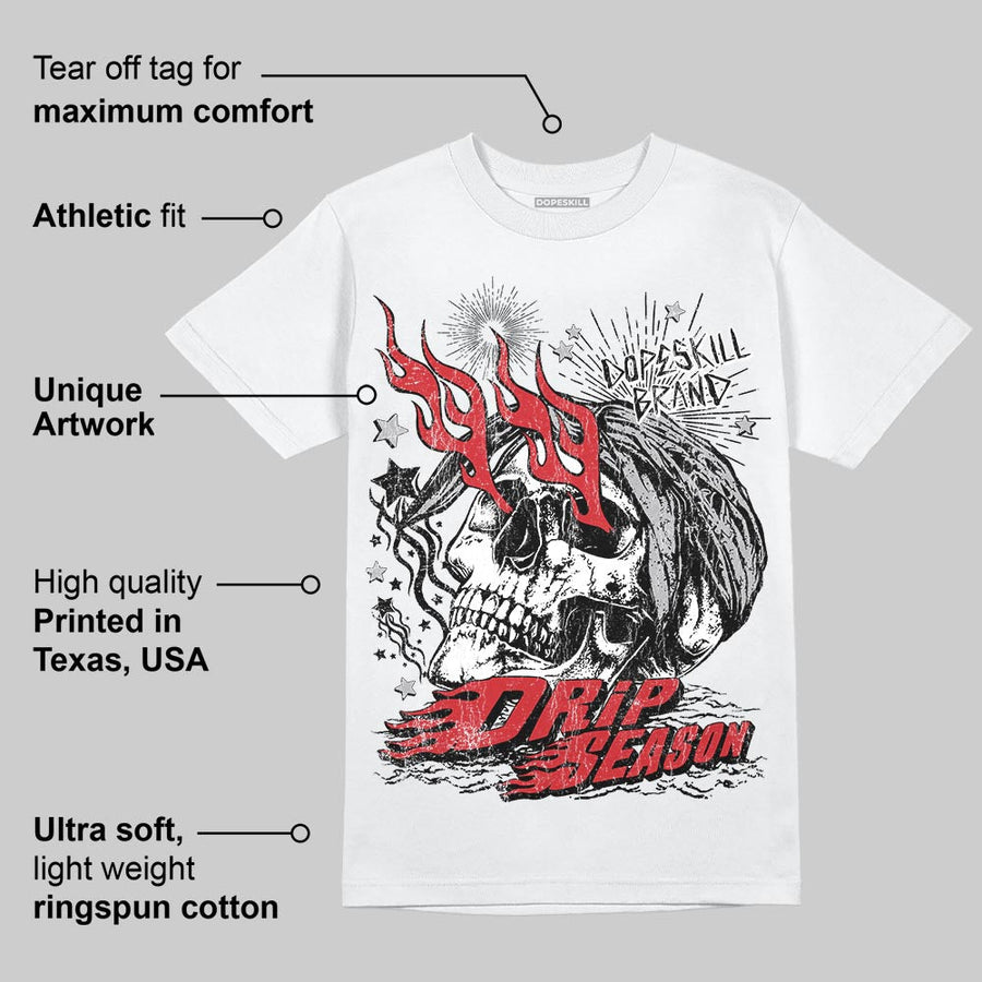 White Cement 4s DopeSkill T-Shirt Drip Season Graphic