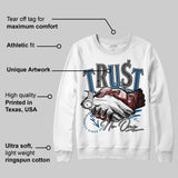 French Blue 12s DopeSkill Sweatshirt Trust No One Graphic
