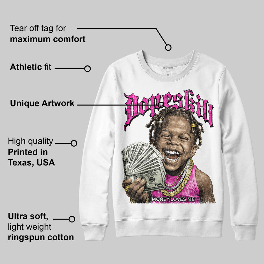 Pink 'Money Loves Me' DopeSkill Graphic Sweatshirt