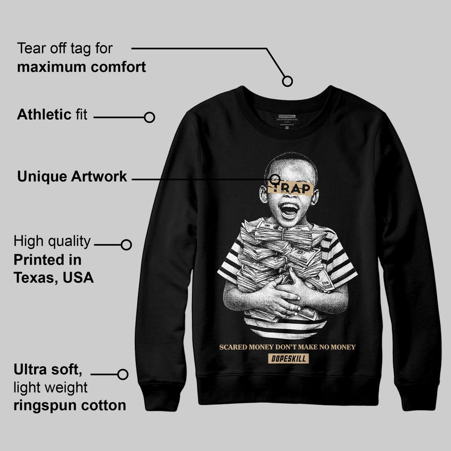 TAN 'Scared Money Don't Make No Money' DopeSkill Graphic Sweatshirt