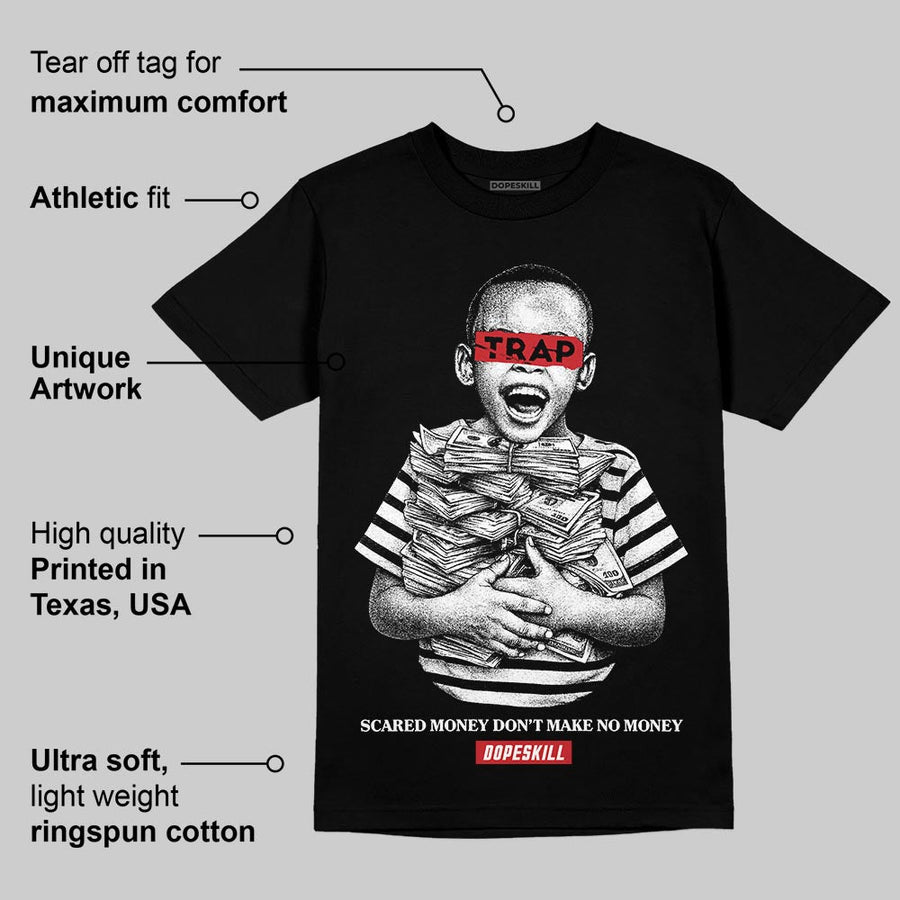 Black/White 'Scared Money Don't Make No Money' DopeSkill Graphic T-Shirt