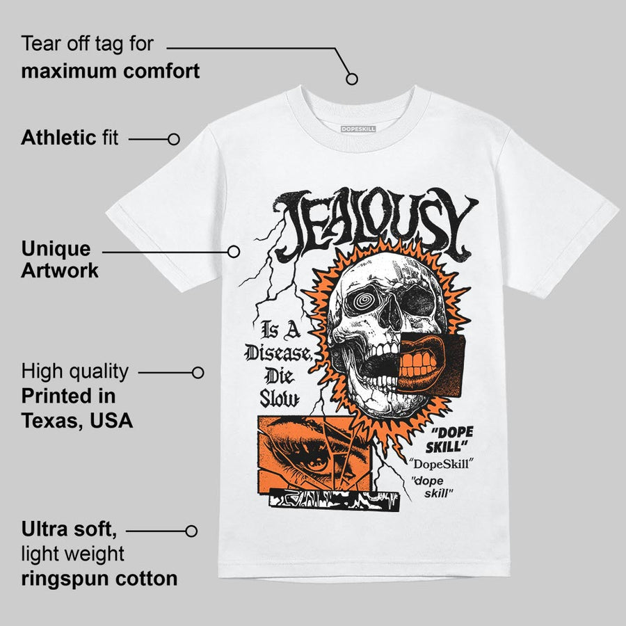 Orange 'Jealousy' DopeSkill Graphic T-Shirt