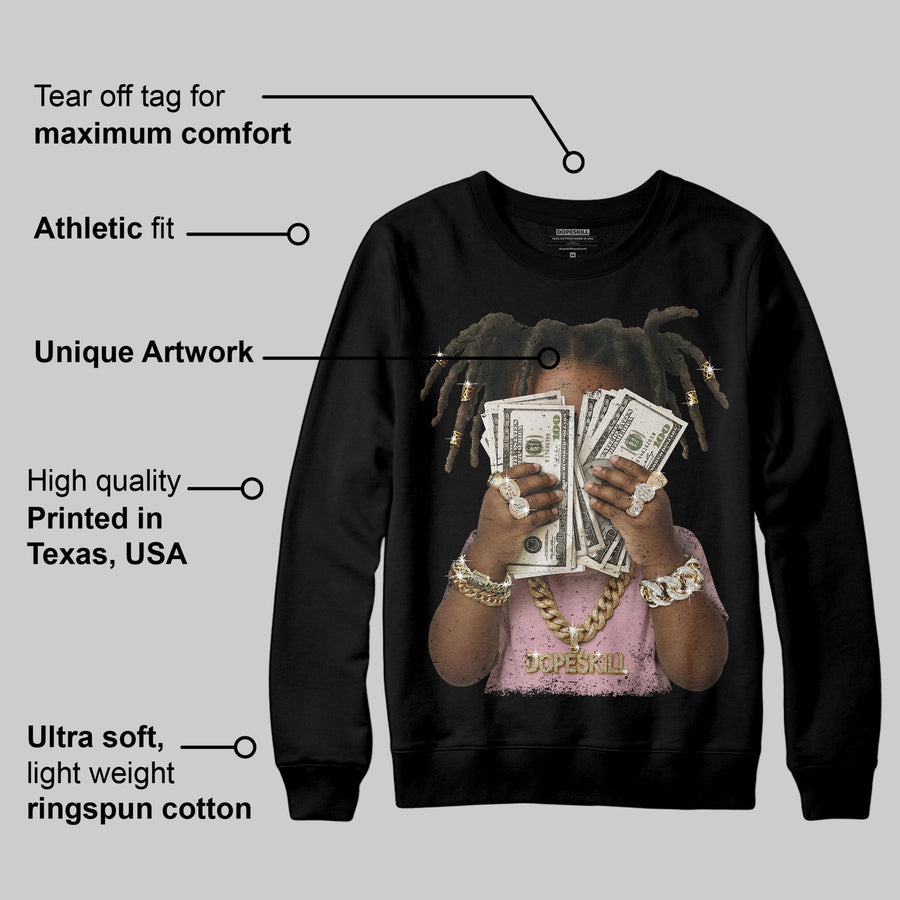 Medium Soft Pink 4s DopeSkill Sweatshirt Rich Youth Graphic
