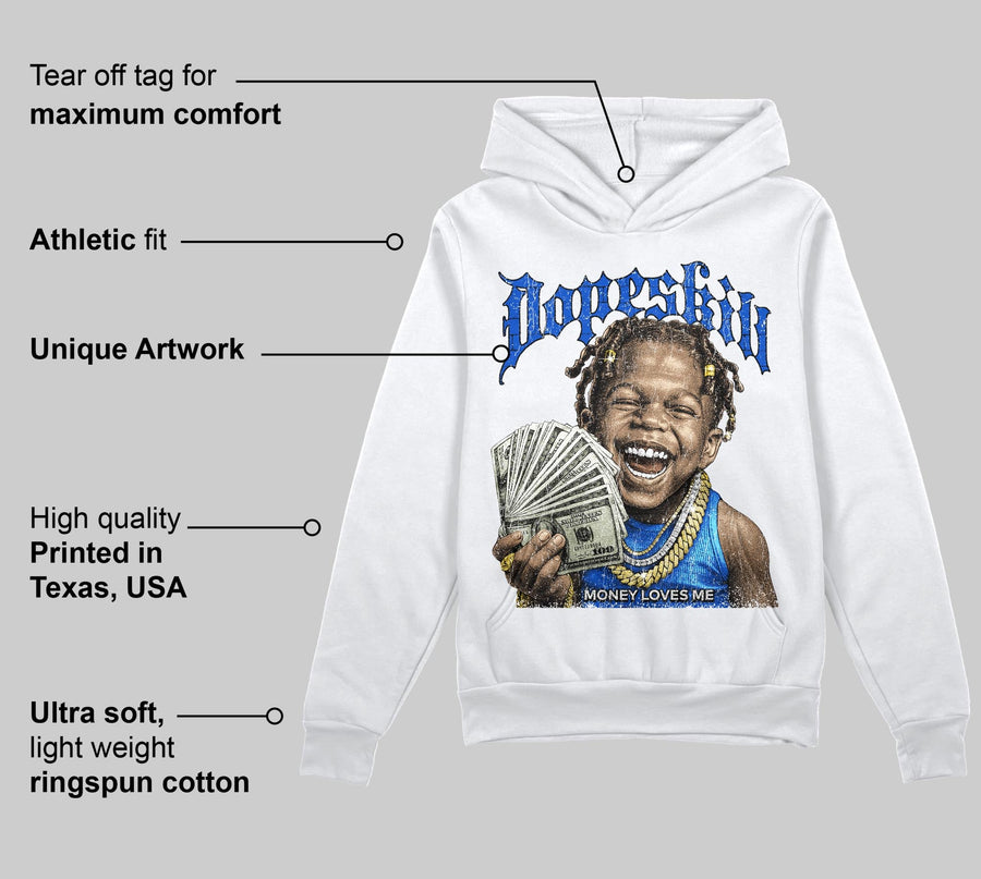 Royal Blue 'Money Loves Me' DopeSkill Graphic Hoodie