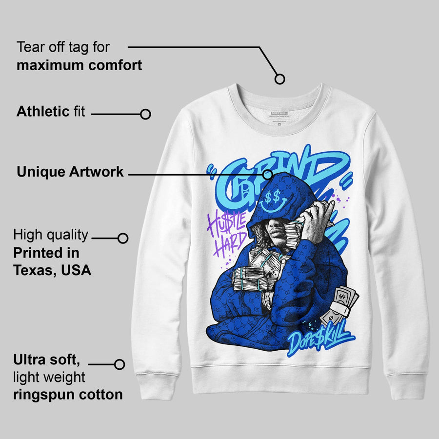 Royal Blue 'Grind Pray' DopeSkill Graphic Sweatshirt