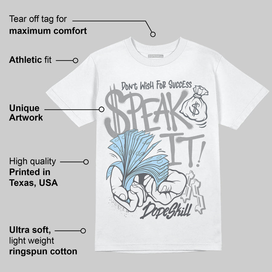 Wolf Grey 5s DopeSkill T-Shirt Speak It Graphic