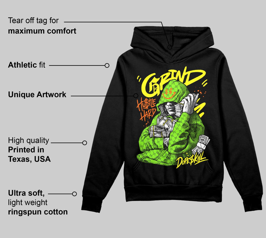 Neon Green 'Grind Pray' DopeSkill Graphic Hoodie