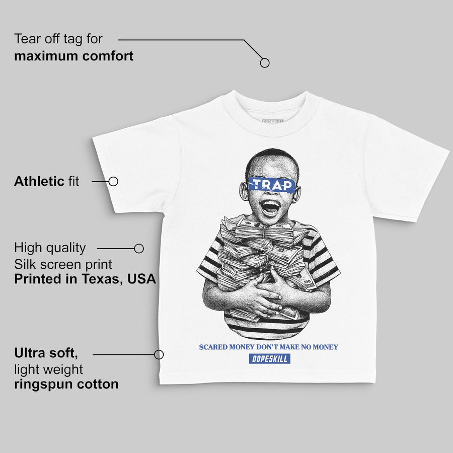 Royal Blue 'Scared Money Don't Make No Money' DopeSkill Graphic Toddler Kids T-shirt