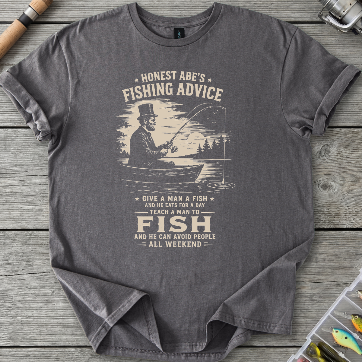 Abe Lincoln Fishing Advice T-Shirt