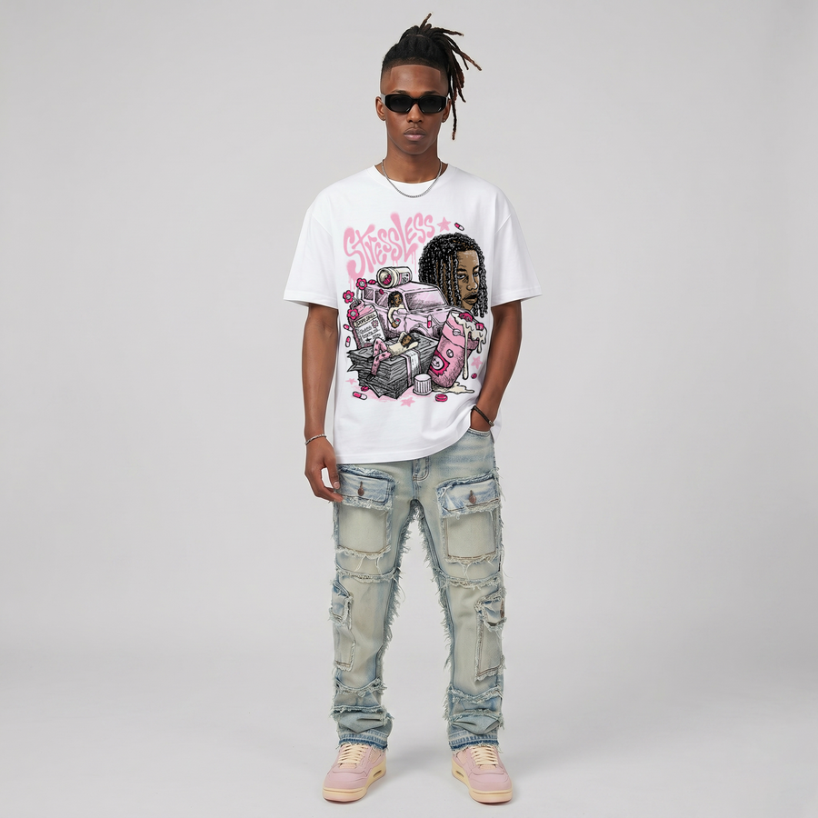 Iced Carmine 4s DopeSkill T-Shirt Stressless Graphic