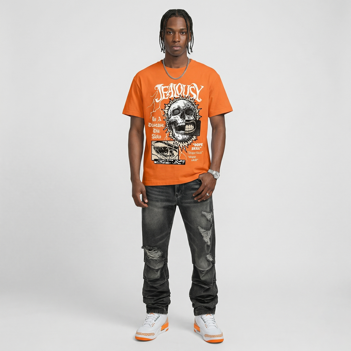 'Orange Citrus' 3s DopeSkill T-Shirt Jealousy Graphic