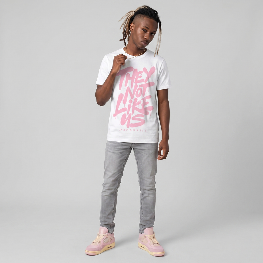 Iced Carmine 4s DopeSkill T-Shirt They Not Like Us Graphic