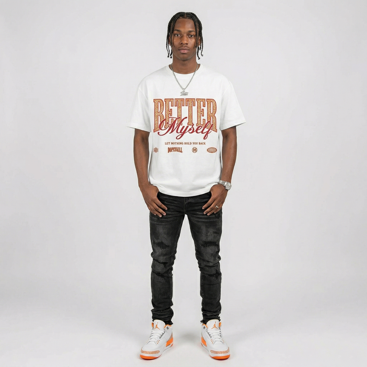 'Orange Citrus' 3s DopeSkill T-Shirt Better Myself Graphic