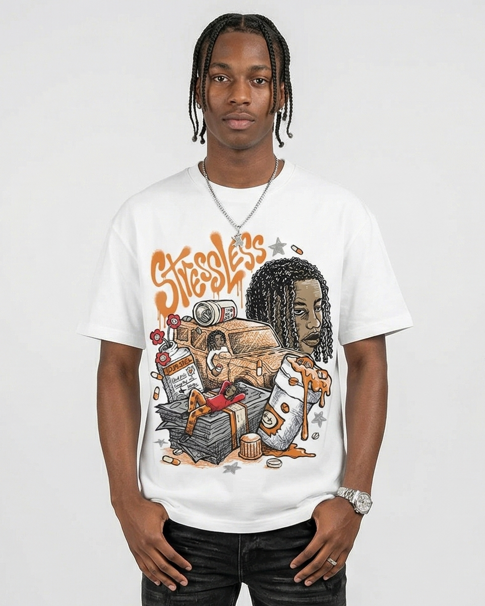 'Orange Citrus' 3s DopeSkill T-Shirt Stressless Graphic