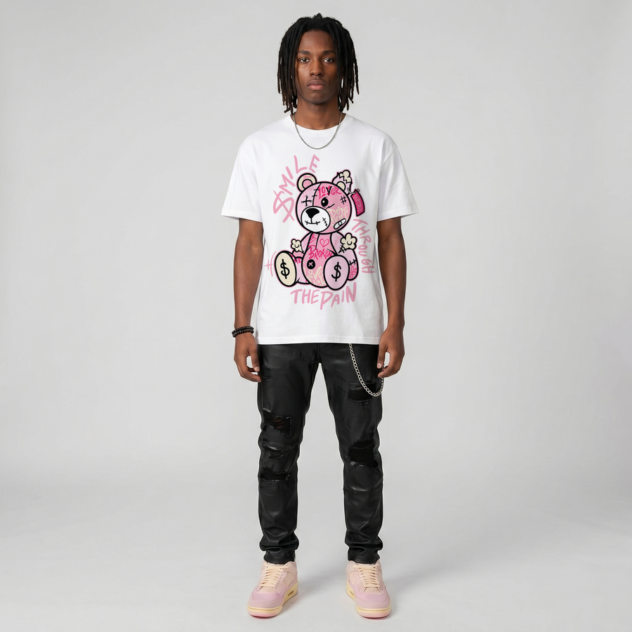 Iced Carmine 4s DopeSkill T-Shirt Smile Through The Pain Graphic