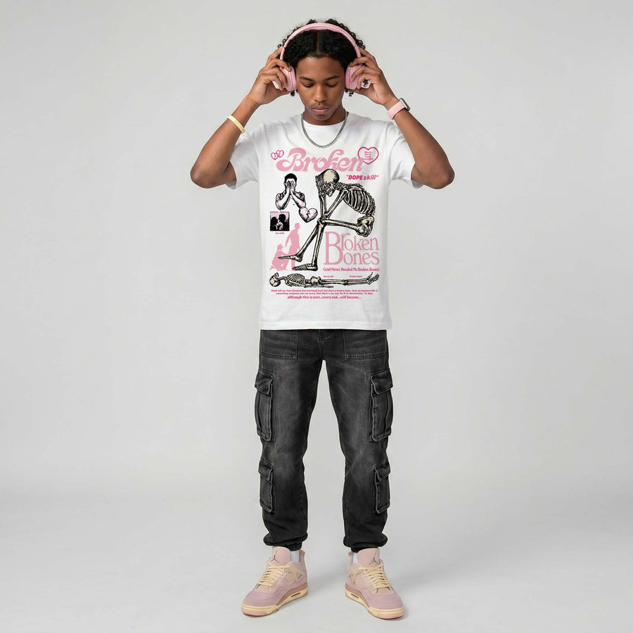 Iced Carmine 4s DopeSkill T-Shirt Broken Bones Graphic
