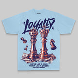 Royal Blue Oversize Print 'Loyalty' DopeSkill Graphic T-shirt
