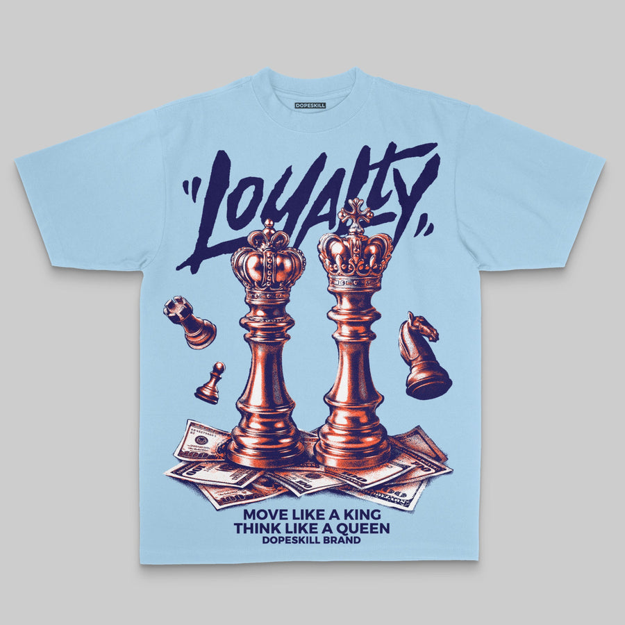 Royal Blue Oversize Print 'Loyalty' DopeSkill Graphic T-shirt