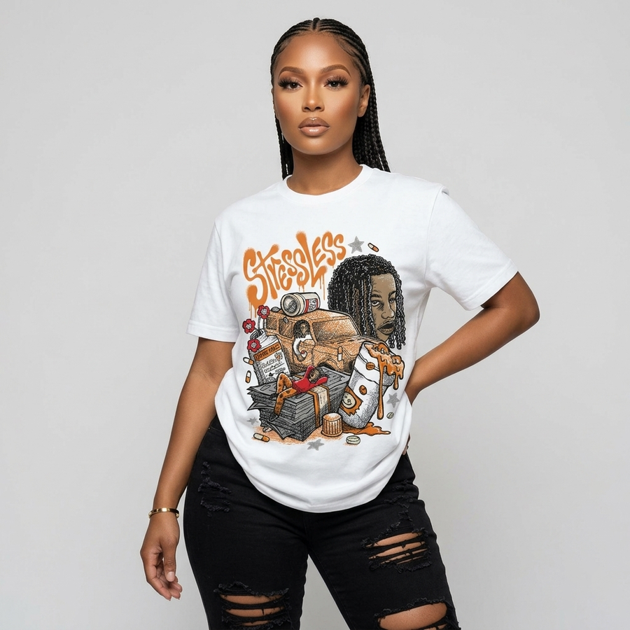 'Orange Citrus' 3s DopeSkill T-Shirt Stressless Graphic