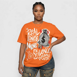 'Orange Citrus' 3s DopeSkill T-Shirt Real Ones Move In Silence Graphic