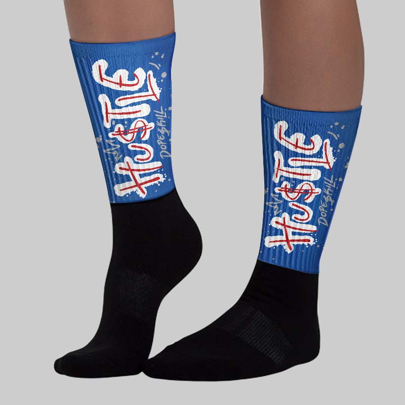 “True Blue” 3s DopeSkill Sublimated Socks Hustle Graphic