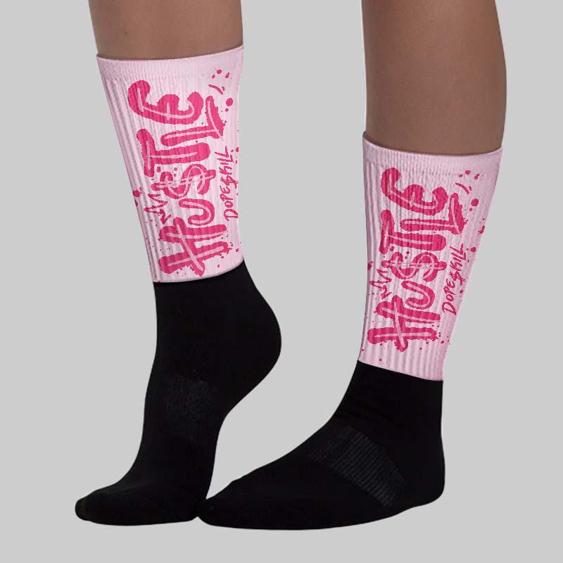 Iced Carmine 4s DopeSkill Sublimated Socks Hustle Graphic