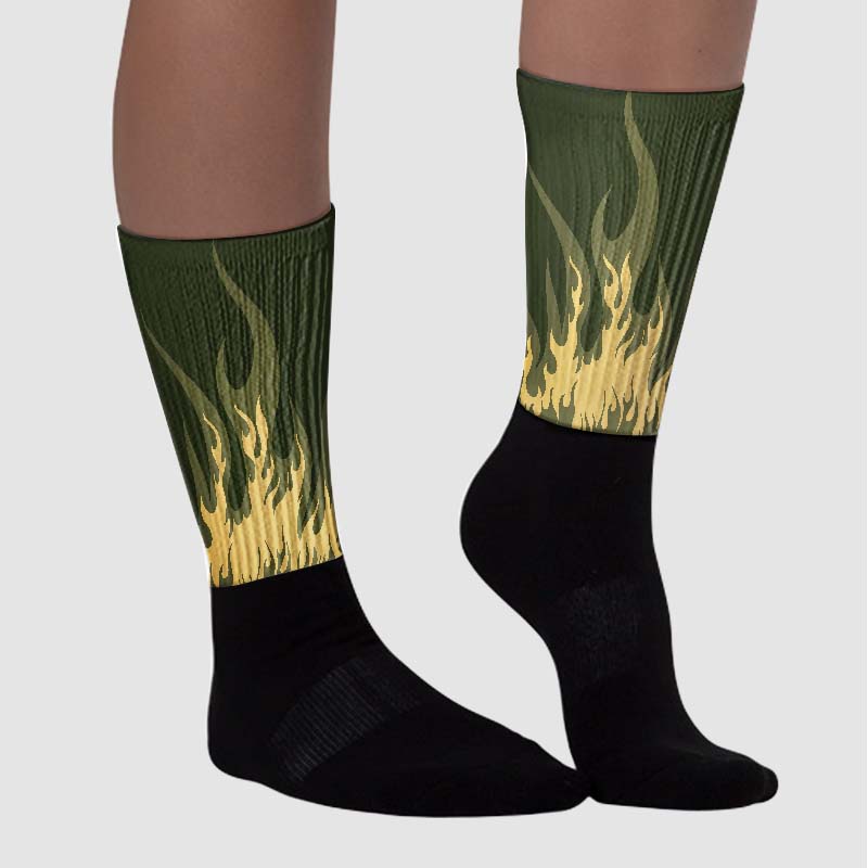 Craft Olive 4s DopeSkill Sublimated Socks FIRE Graphic