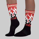 Nigel Sylvester x 4s “Brick After Brick” DopeSkill Sublimated Socks FIRE Graphic