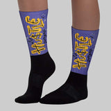 Lakers 4s DopeSkill Sublimated Sock Hustle Graphic