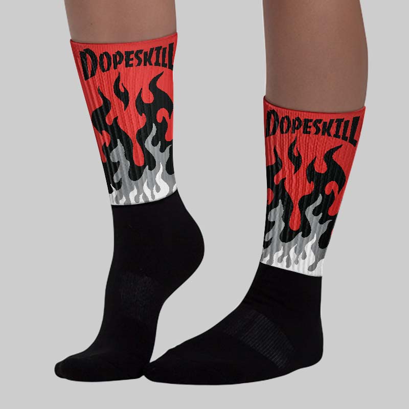 Toro Bravo 4s DopeSkill Sublimated Socks FIRE Graphic