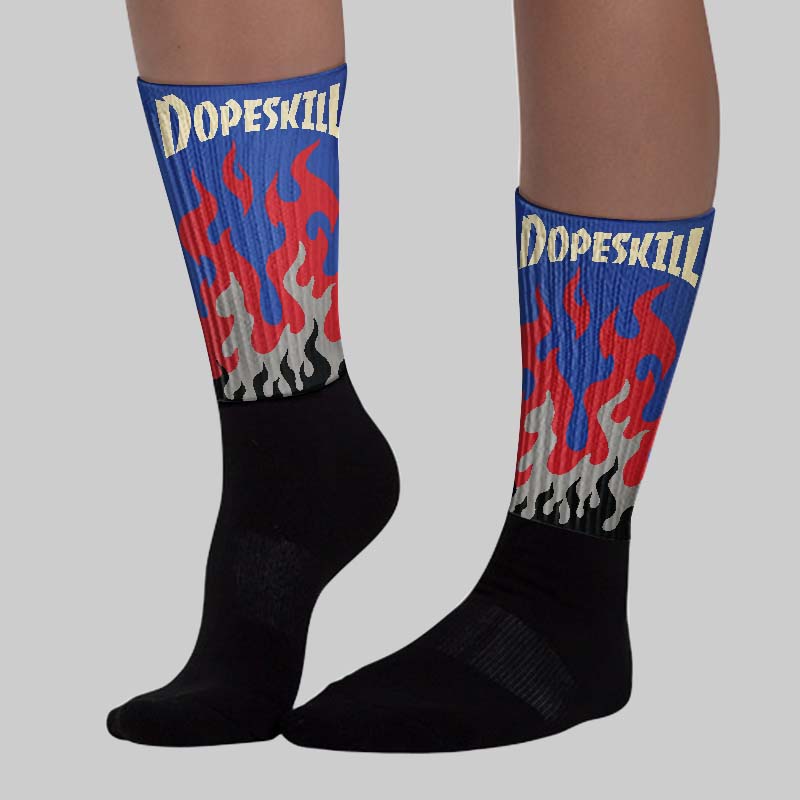 Rare Air 4s DopeSkill Sublimated Sock FIRE Graphic