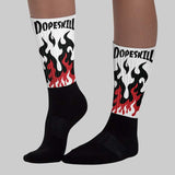 Flight Club 4s DopeSkill Sublimated Sock FIRE Graphic