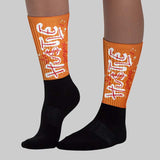 'Orange Citrus' 3s DopeSkill Sublimated Socks Hustle Graphic