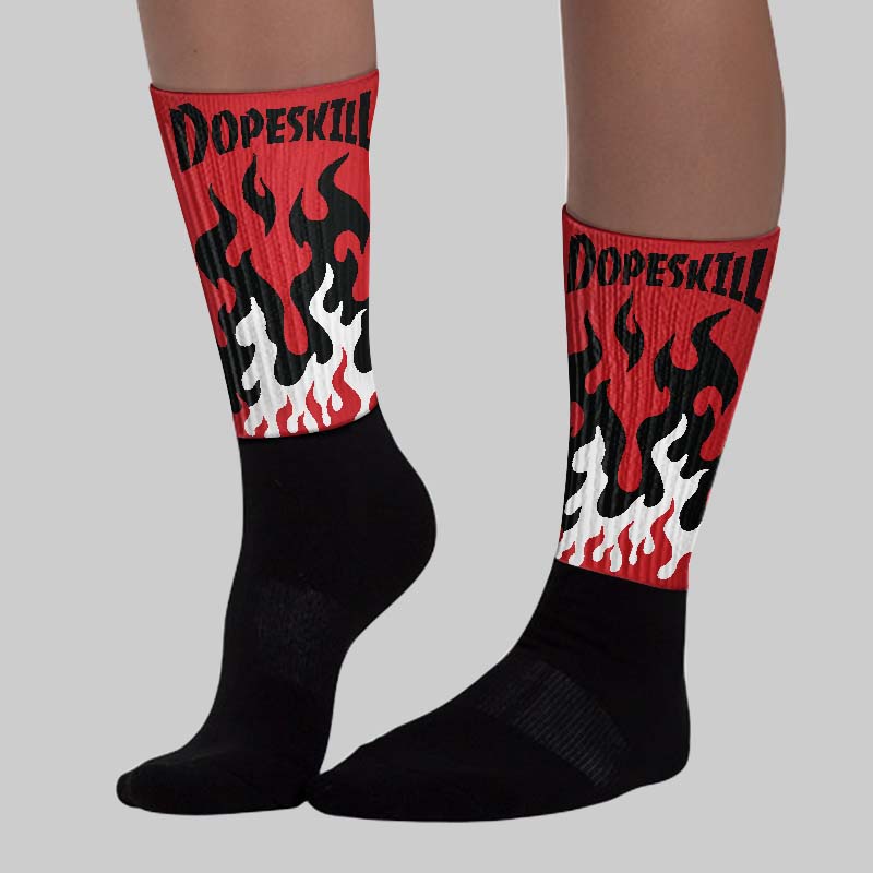 “Bloodline” 12s DopeSkill Sublimated Socks FIRE Graphic