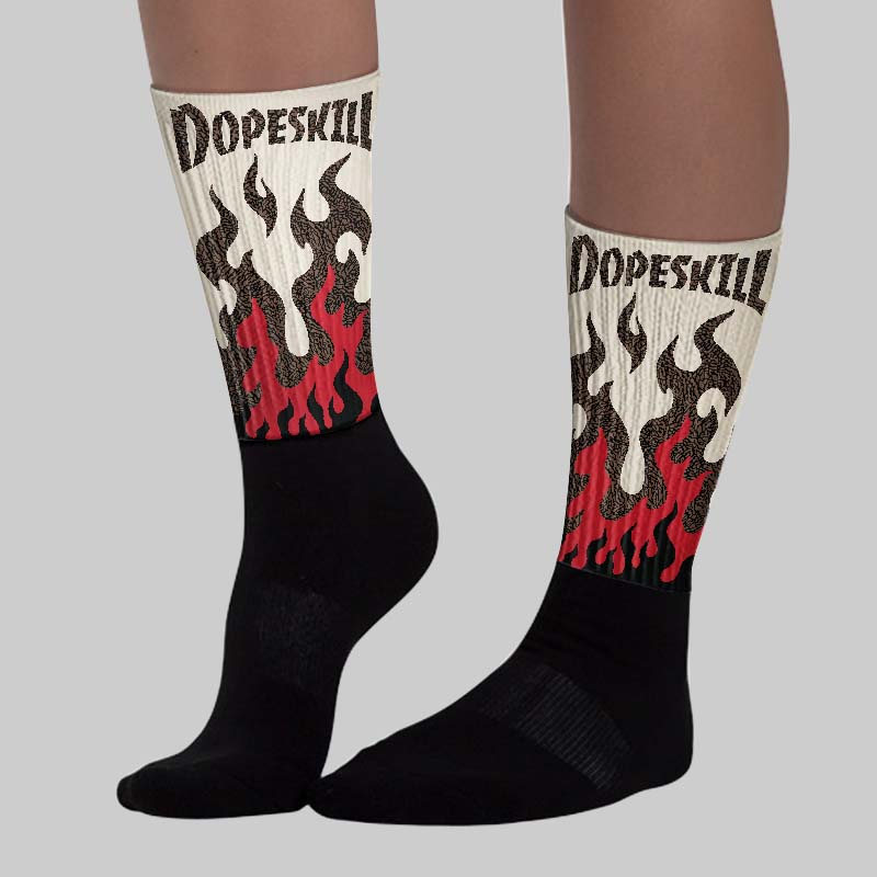 World’s Best Dad 3s DopeSkill Sublimated Socks FIRE Graphic