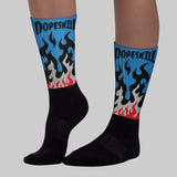 Rare Air 3s DopeSkill Sublimated Sock FIRE Graphic