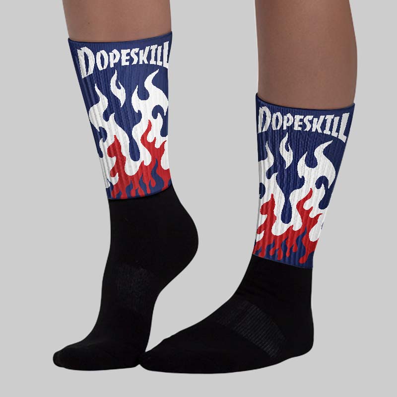 Rare Air 11s DopeSkill Sublimated Sock FIRE Graphic