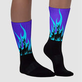 Aqua 6s DopeSkill Sublimated Socks FIRE Graphic