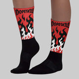 Reverse Infrared 6s DopeSkill Sublimated Sock FIRE Graphic