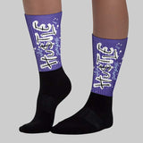 Grape 5s DopeSkill Sublimated Sock Hustle Graphic