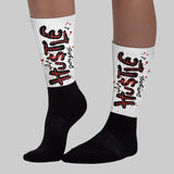 Black Metallic Reimagined 5s DopeSkill Sublimated Sock Hustle Graphic