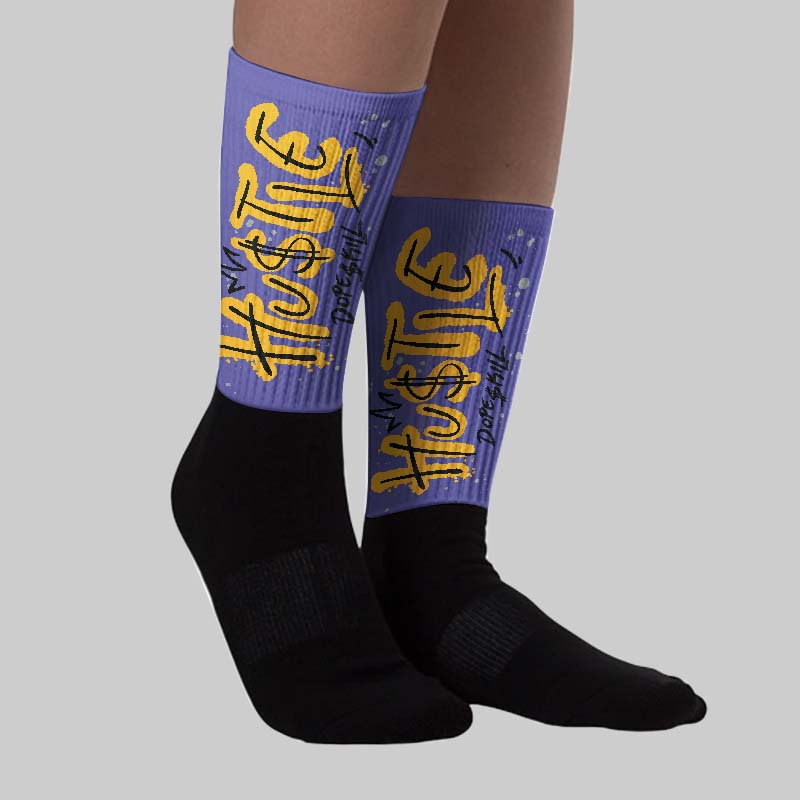 Lakers 4s DopeSkill Sublimated Sock Hustle Graphic