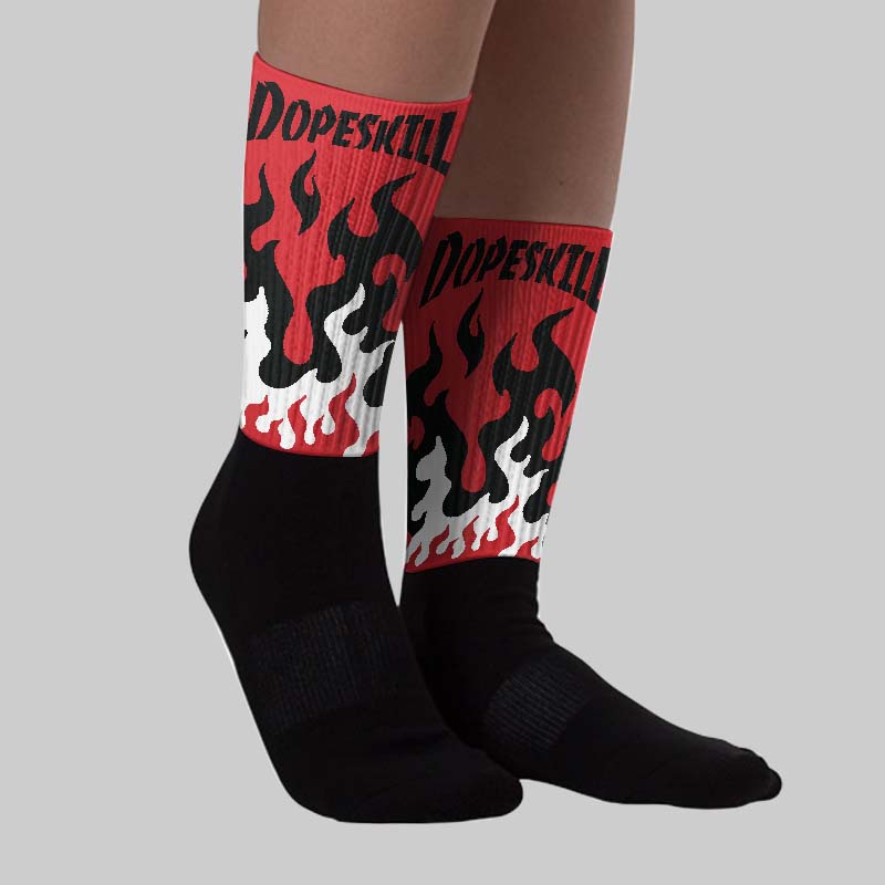 “Bloodline” 12s DopeSkill Sublimated Socks FIRE Graphic