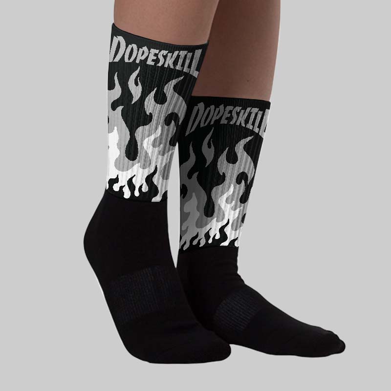 “Cap And Gown” 6s DopeSkill Sublimated Socks FIRE Graphic