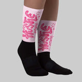 Iced Carmine 4s DopeSkill Sublimated Socks Hustle Graphic