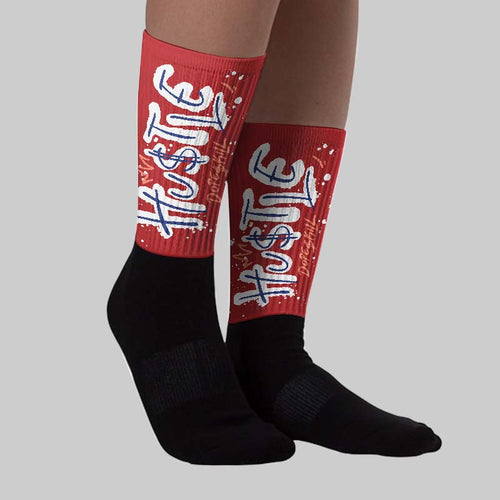 Air Cinnabar 1s DopeSkill Sublimated Sock Hustle Graphic