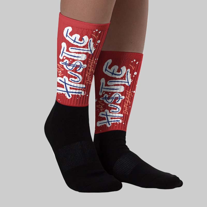 Air Cinnabar 1s DopeSkill Sublimated Sock Hustle Graphic