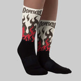 World’s Best Dad 3s DopeSkill Sublimated Socks FIRE Graphic