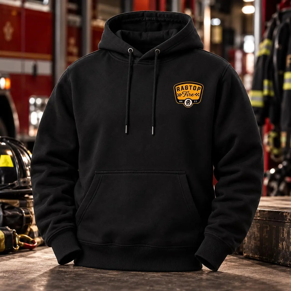 [MADE IN US] We Need A Job Firefighter Hoodie, Skull Firefighter Helmet Graphic Pullover, Gift For Firemen First Responders And Firehouse Crew Classic Cotton 2